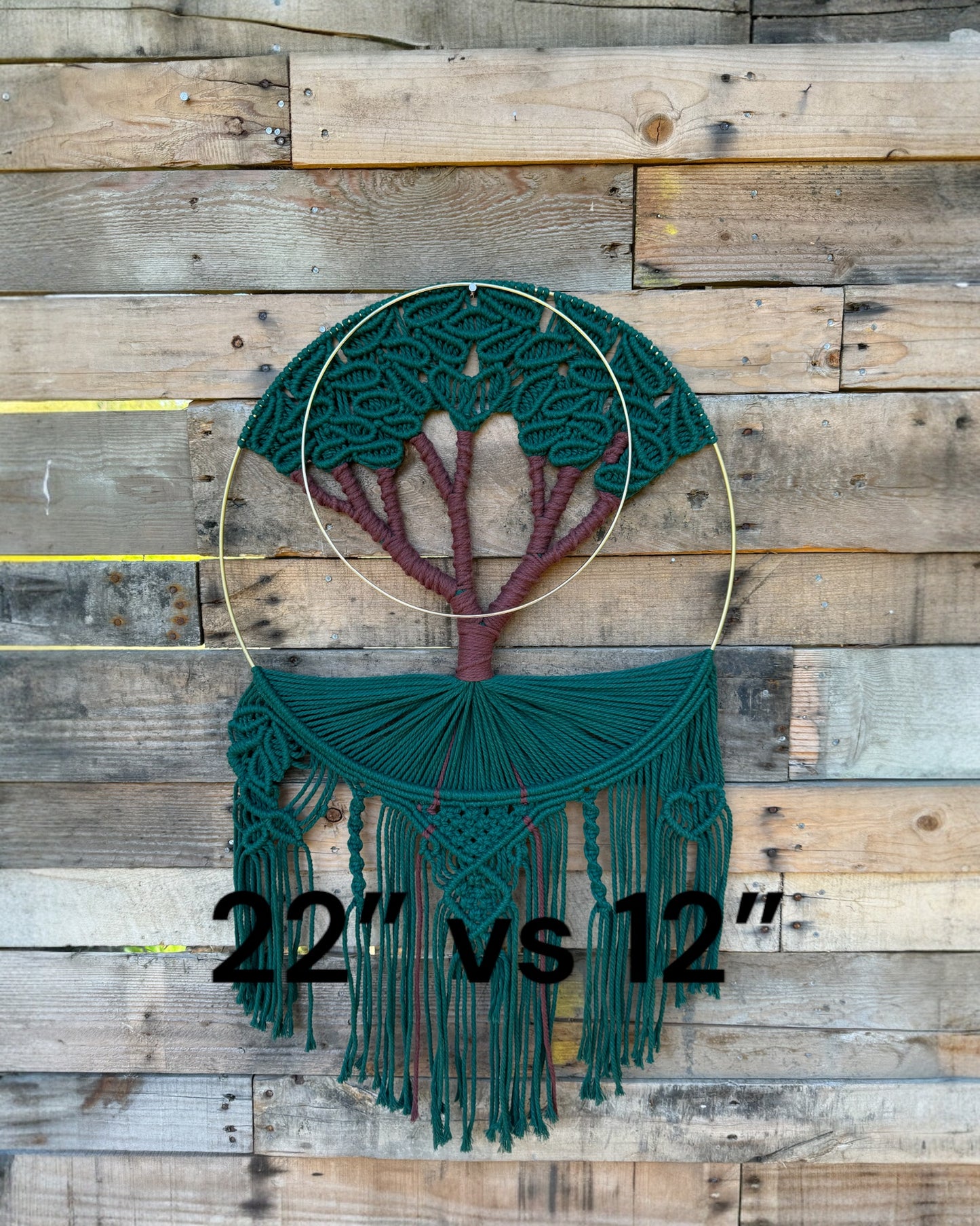 12” Two tone Macrame Tree